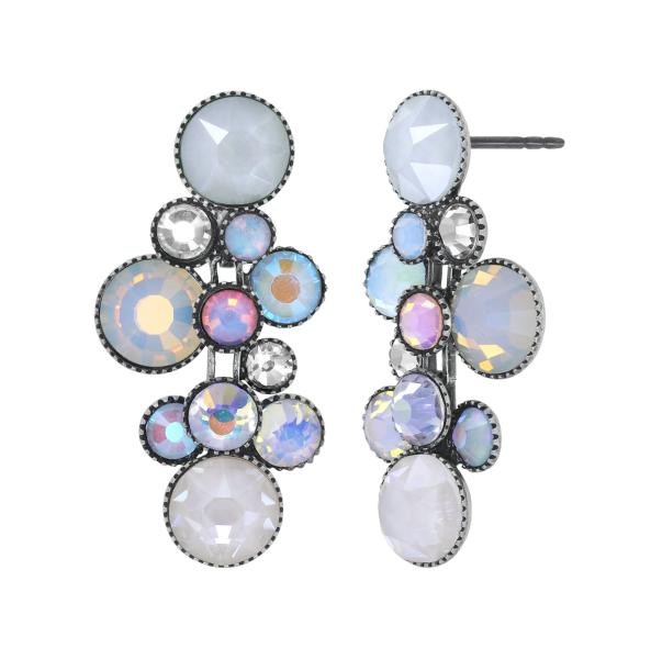 Weiß - Water Cascade earrings - Konplott